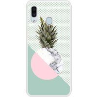Samsung Bedrukt siliconen hoesje compatibel met Galaxy A20 Ananas marbre