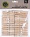 Merkloos Wasknijpers naturel - 48x - bamboe hout - 7 cm - houten knijpers