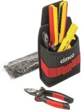 Cimco Gürteltasche Solar inkl. 5 Tlg 170475 Gereedschapstas gevuld Electricien, Handwerker 6-delig