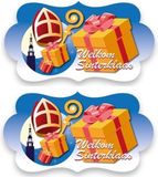 Merkloos / Sans marque Partyxplosion B.V. 2x Feest bord Welkom Sinterklaas 43 cm