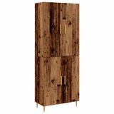 vidaXL Highboard Oud Hout 69,5 x 34 x 180 cm Bewerkt Hout