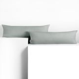 DecoKing 2 kussenslopen 40 x 145 cm, jerseykatoen, rits, amber-staal