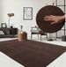 tapis Relax – Extra Doux & Lavable jusqu'à 30°C avec Dessous Antidérapant – Structure Veloutée – Pour Chambre à Coucher ou Salon – Brun, 200 x 280 cm