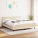 Maison Exclusive - Sommier à lattes de lit avec matelas Crème 180x200 cm Tissu