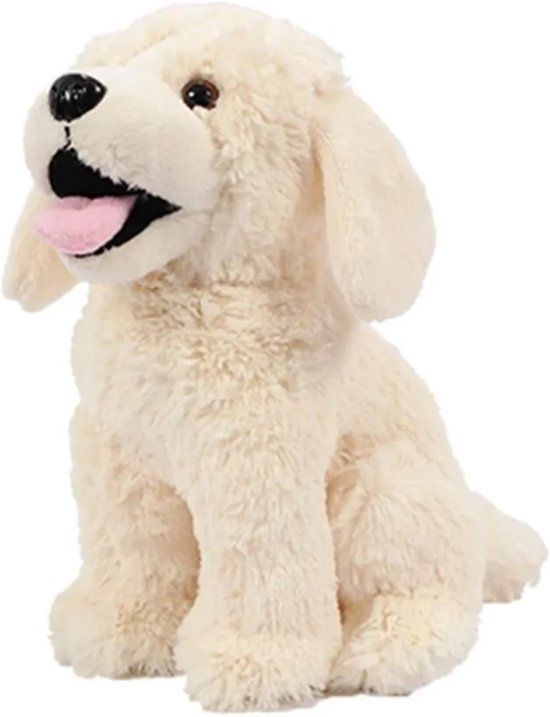 PIA soft toys Pia - Labrador hond licht zittend 20 cm - Creme - Pluche