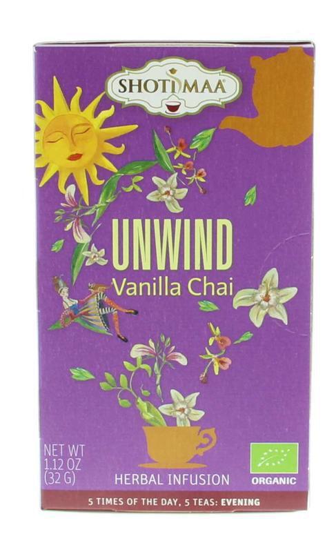 Shoti Maa Unwind Vanilla Chai Thee Zakjes 16st