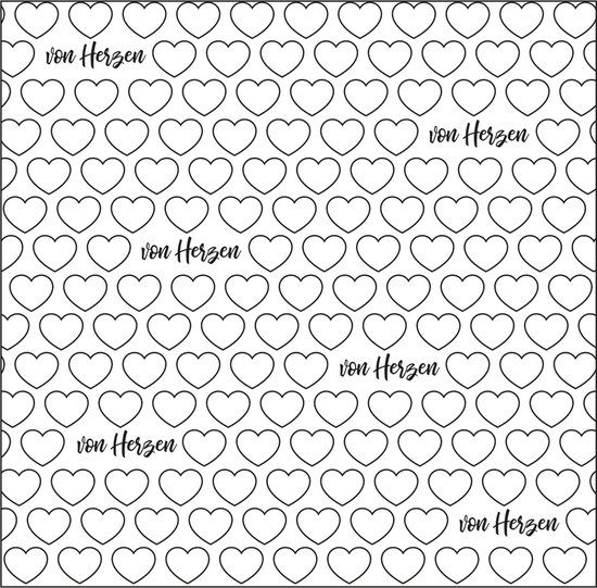 Vaessen Creative Embossing folder tekst von Herzen - 15x15 cm