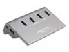 DeLOCK 64181 interface hub USB 3.2 Gen 2 (3.1 Gen 2) Type-A 10000 Mbit/s Grijs