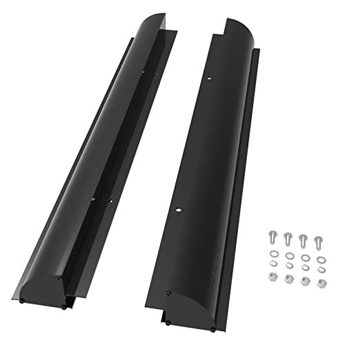 EnjoySolar Zonnemodule-houder, houderspoiler dakgeleiding in zwart/wit, ideaal voor camper, caraven boot (aluminium beugel 670 mm (zwart))