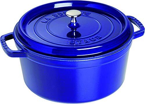 Staub Gietijzeren braadpan / cocotte, rond 28 cm, 6.7 L, donkerblauw