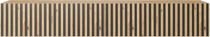 Selsey Telire - RTV kast 175 cm - eiken artisan latten met zwarte inzet