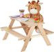 Merkloos Picknicktafel Kinderen - Speeltafel - Zandtafel - Kinder Tuinset - Camping - Hout