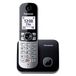 Panasonic KX-TG6851GB Dual-Micro/Nano, draadloze telefoon (tot 1.000 telefoonnummers vergrendelen, overzichtelijke lettergrootte, luide telefoon, volledig duplex handsfree) zwart-zilver