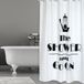 MSV Badkamer gordijn polyester 180x200 douche