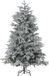 Beliani BASSIE Kerstboom - Wit - 180 cm - PVC - Met Sneeuw & Versiering