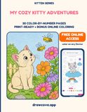 Kitten Color by Number for Kids: 30 Cute Printable-Style Coloring Pages with Bonus Online Coloring Access