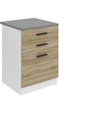 B BELINI GROUP BELINI Keukenonderkast SDSZ 60 cm met Laden met Werkblad - Sonoma Eiken