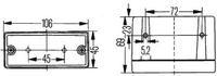 Hella Mistachterlamp - Halogeen - 12V - Rood