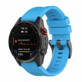 By Qubix Qubix - Siliconen sportbandje - Blauw - 22mm Quickfit - Geschikt voor Garmin Tactix 8 - 47mm