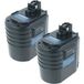 Extensilo - 2x Batteries Remplacement Pour Würth Wa 24v Pour Outil Électrique (3300 Mah, Nimh, 24 V)