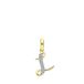 Lucardi Dames alfabet hanger met diamant (0,03ct) - Hanger - Cadeau - 14 Karaat Goud - Geelgoud