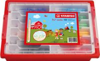 STABILO Trio Jumbo - Marqueur - Pointe XL robuste - 12 couleurs - Lot scolaire de 144 pièces
