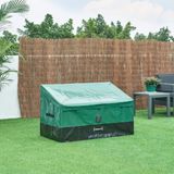 casa.pro Tuin opbergbox Alanno 51/76x122x64 cm groen en zwart 387L