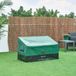 casa.pro Coffre de jardin Alanno 51/76x122x64 cm vert et noir 387L