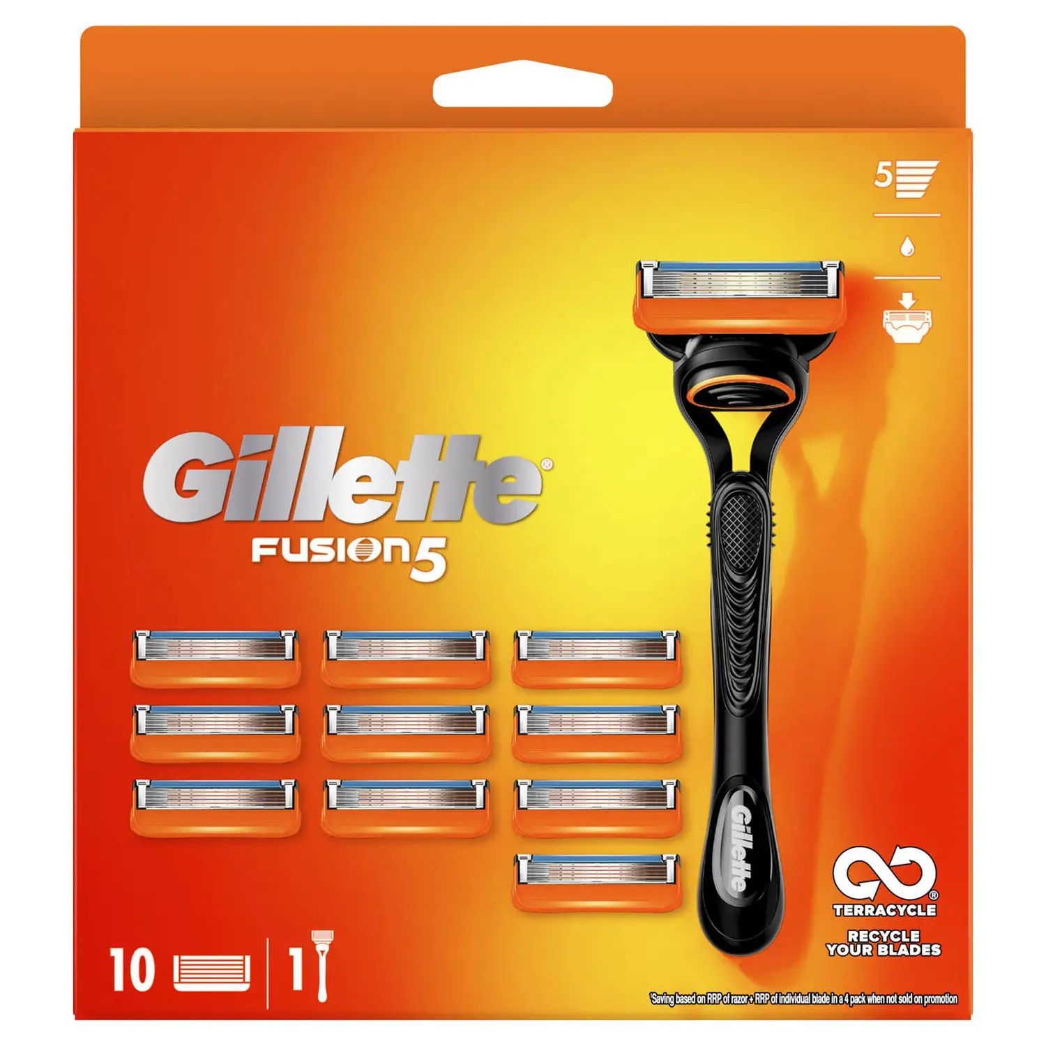 Gillette Fusion5 Scheersysteem met 10 Navulmesjes