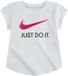 Nike T-shirt met Korte Mouwen voor kinderen Swoosh JDI Wit