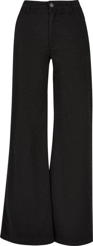 Urban Classics High-waist Wide-leg Chinos Dames Chino - zwart - W28L33