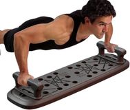 Wan GmbH Push Up Board - Planche d'entraînement pour pompes - Entraînement de force à domicile - Hauteur réglable - 64 x 19 cm - Plastique