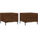 Tables Basses 2 Pcs Table De Salon Table De Café Chêne Marron 50x50x40 Cm Bois D'Ingénierie