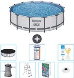 Bestway Rond Steel Pro MAX Zwembad - 427 x 107 cm - Grijs