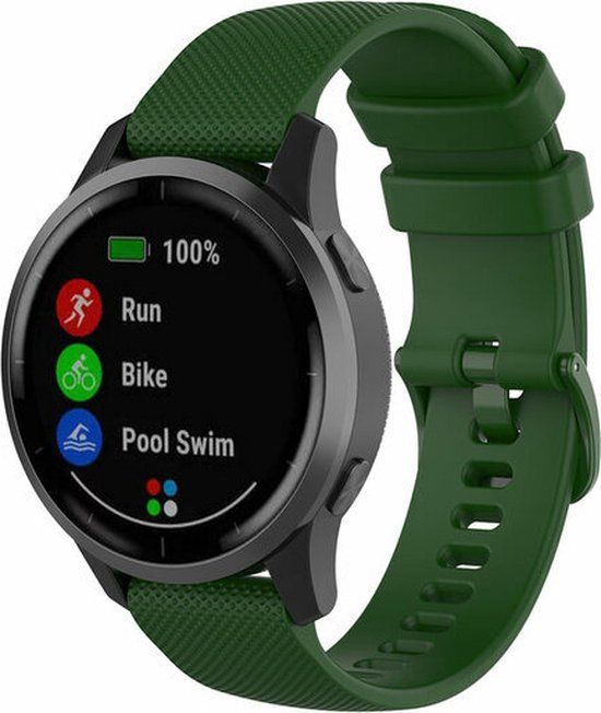 By Qubix Qubix Sportband met motief - Groen - Geschikt voor Samsung Galaxy Watch 5 Pro - 45mm