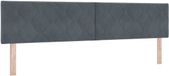 vidaXL - LED - Hoofdbord - Donkergrijs - 200 cm - Fluweel