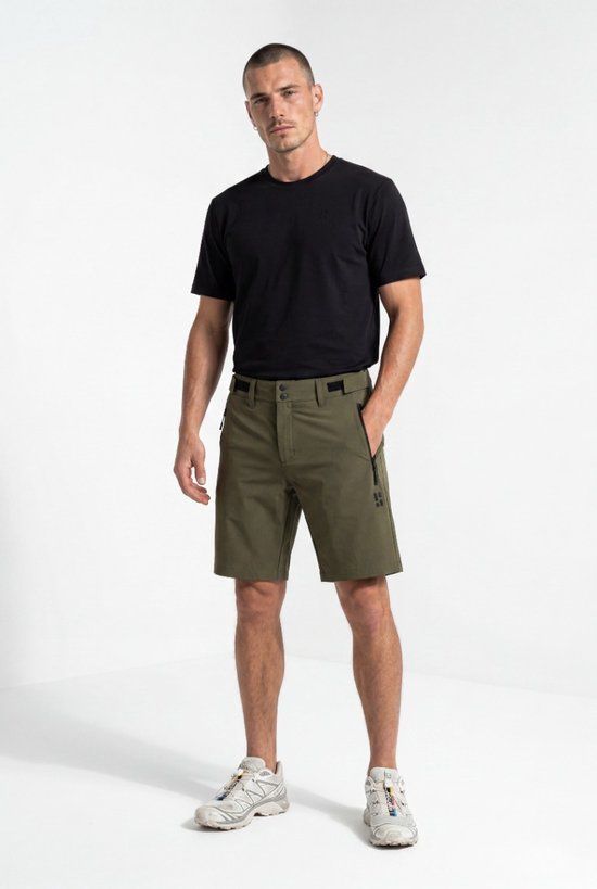 Poederbaas Outdoor Korte Broek - SOLX - Unisex broek voor Wandelen en Outdoor - Olive Green - Maat XS