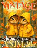 Vintage Autumn Animal Coloring Book