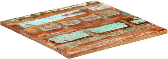 vidaXL Tafelblad vierkant massief gerecycled hout 70x70 cm