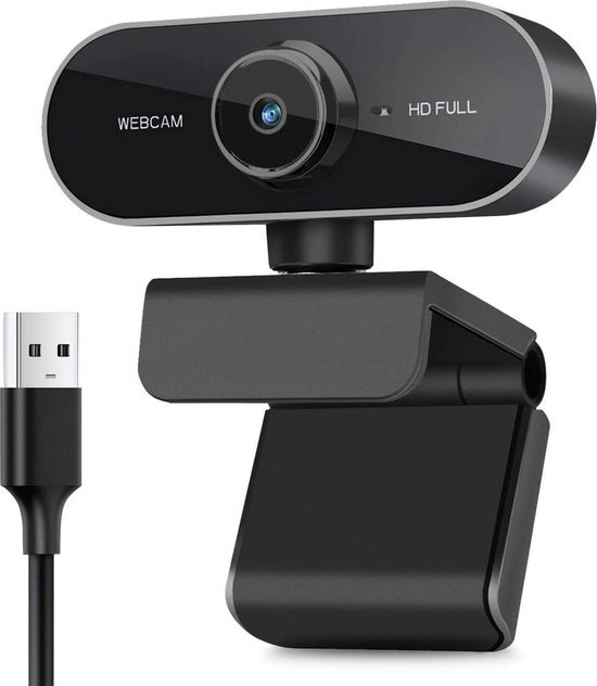 YONO Webcam voor PC met USB en Microfoon - Full HD 1080P - Geschikt voor Windows en Mac - Laptop - Zwart