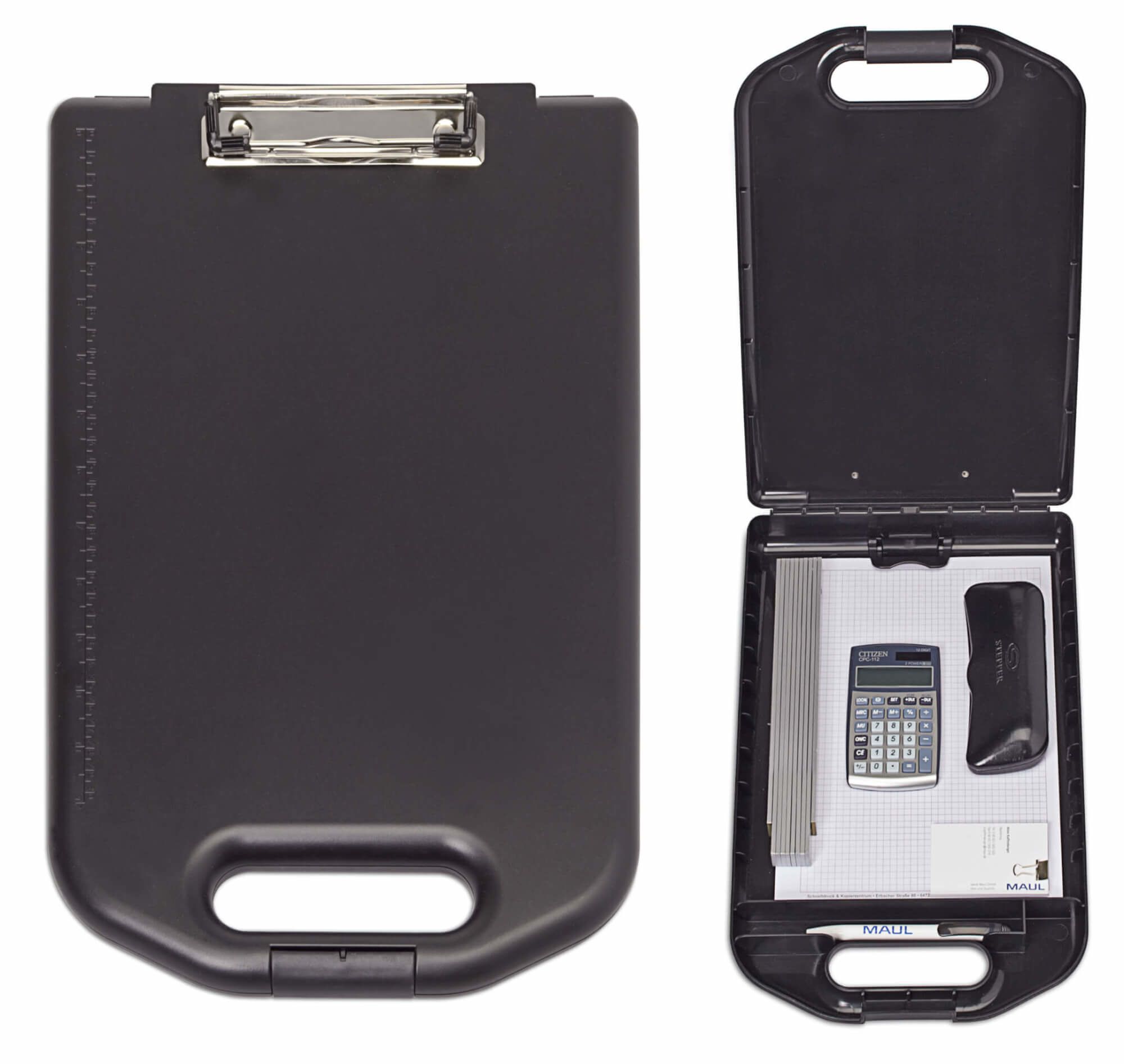 MAUL A4 Plastic Clipboard - Black