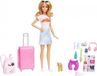 Barbie reisset met hondje en accessoires, inclusief 14 reisaccessoires