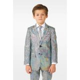 OppoSuits TEEN BOYS Discoballer - Tiener Verkleedpak - Discobal Outfit - Discobal Zilver - Oud en Nieuw -Carnavalskleding - Maat 158/164