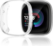 Strap-it TPU case - transparant bescherm hoesje geschikt voor Fitbit Versa 4 / Fitbit Sense 2
