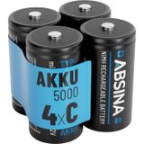 Absina Oplaadbare C batterij (baby) NiMH 1.2 V 4500 4 stuk(s)