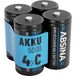 Absina Oplaadbare C batterij (baby) NiMH 1.2 V 4500 4 stuk(s)