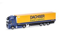 Herpa vrachtwagenmodel Volvo FH GL XL 2020 elektrische koeloplegger "Dachser Food Logistics", miniatuur op schaal 1:87, verzamelmodel, Made in Germany, kunststof
