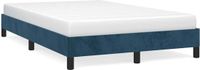 vidaXL Bedframe Fluweel - 120x190 cm - Donkerblauw