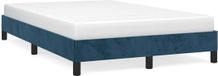 vidaXL Bedframe Fluweel - 120x190 cm - Donkerblauw