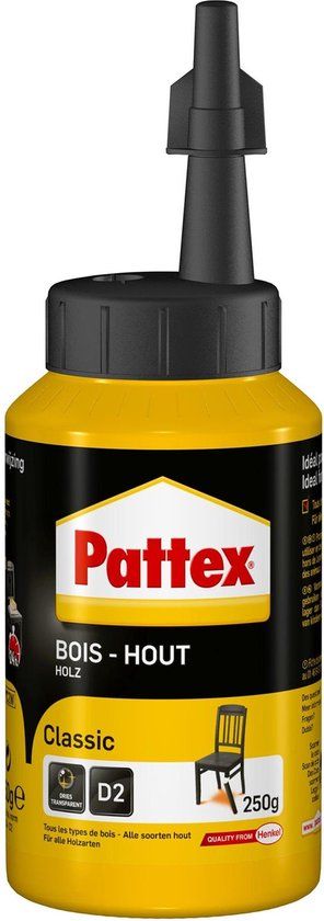 Pattex Houtlijm Classic - 250 g - Houtlijm voor Alle Houtsoorten